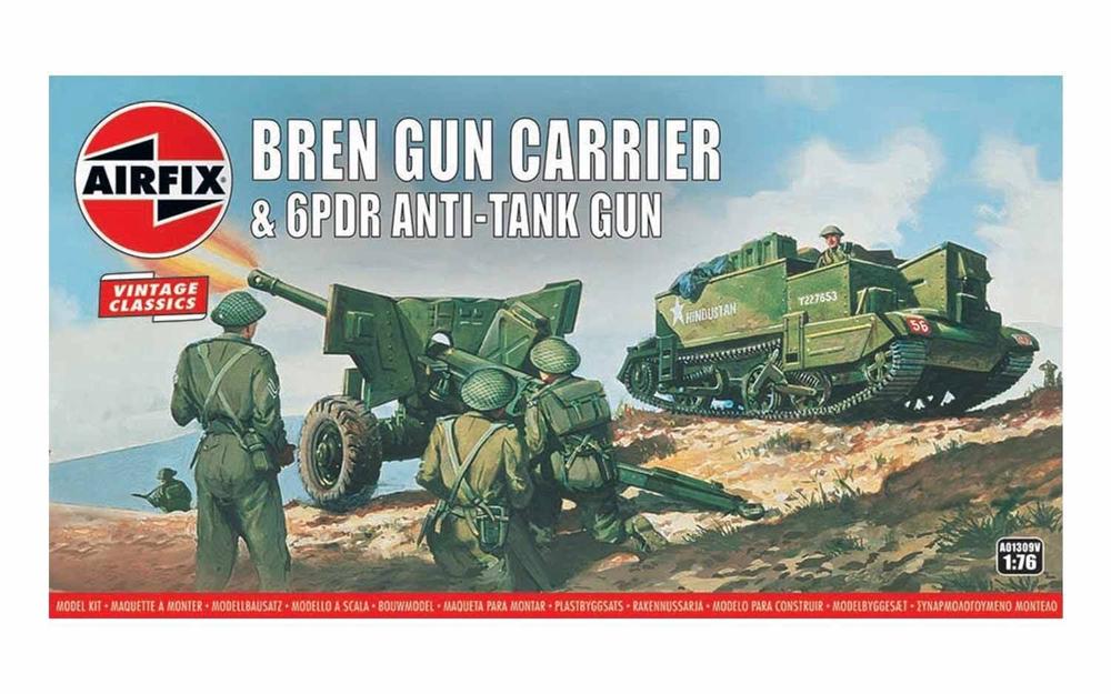 1:76 Model Kit Bren Gun Carrier & 6PDR Anti-Tank Gun, 5055286652684