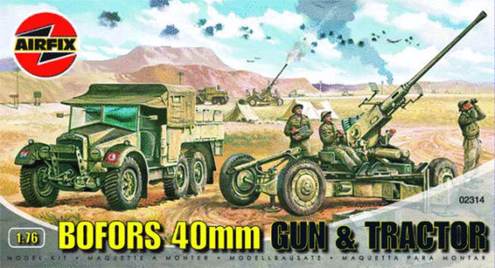Vintage Classics 40mm Bofors Gun & Tractor, 1:76 Scale, 5055286652745