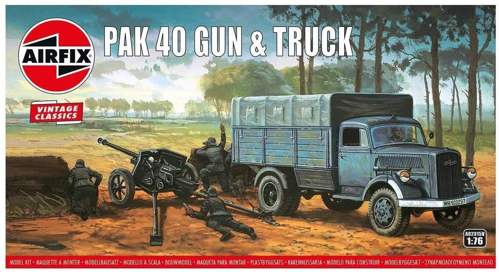 Vintage Classics: Pak 40 Gun and Truck 1:76 Scale, 5055286652769