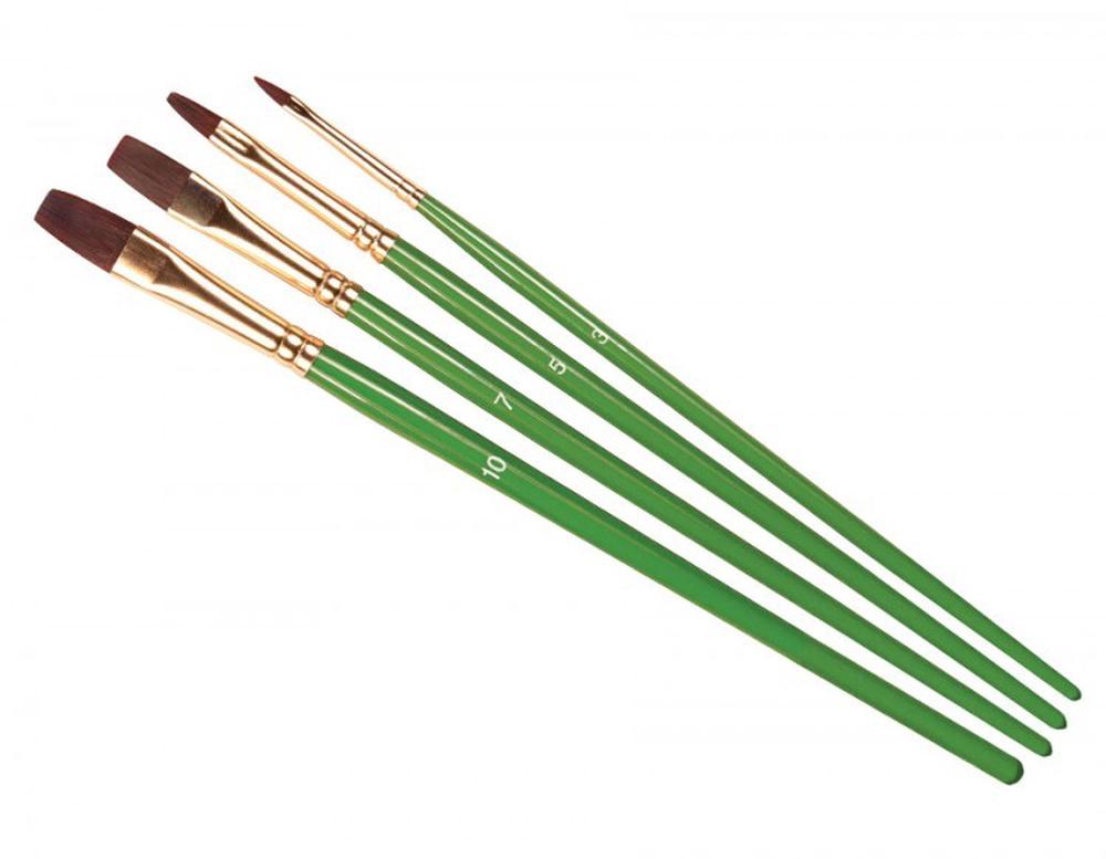 Flat Brush, 4 Pack (3,5,7,10), 5055286657375