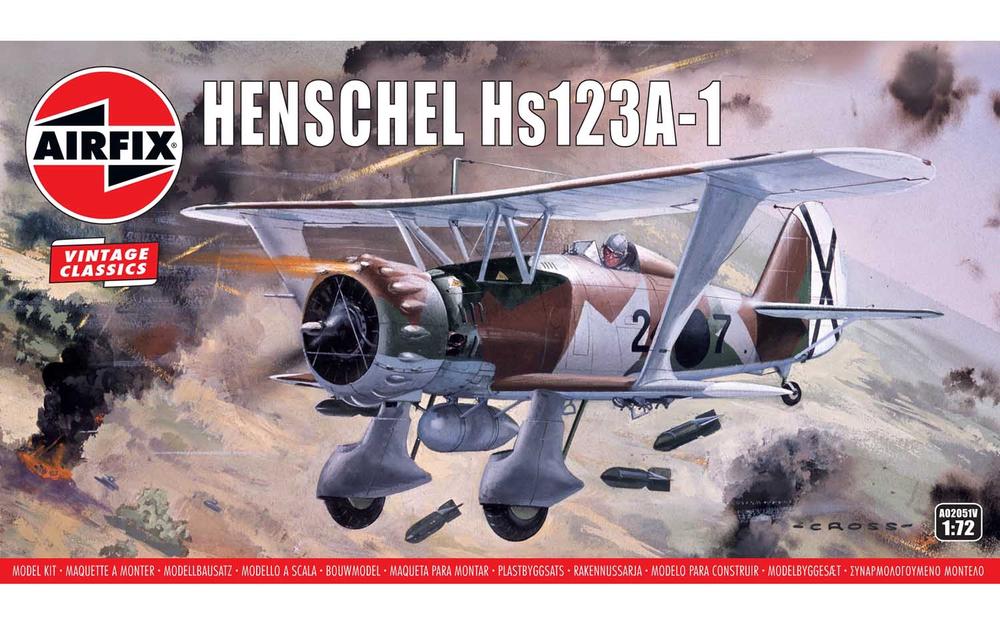 Henschel Hs123A-1 Model Kit, 1:72 Scale, 5055286661303