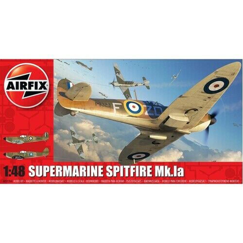 Airfix Supermarine Spitfire Mk.1A Model Kit, 1:48 Scale, 5055286671968