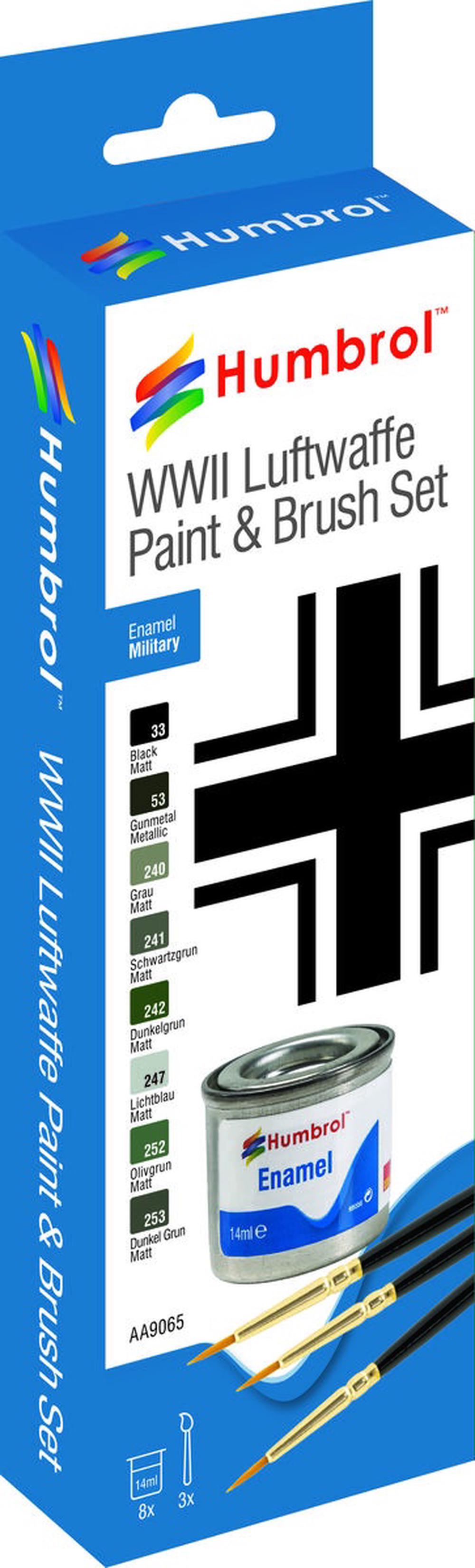 WWII Luftwffe Enamel Paint & Brush, 5055286672828