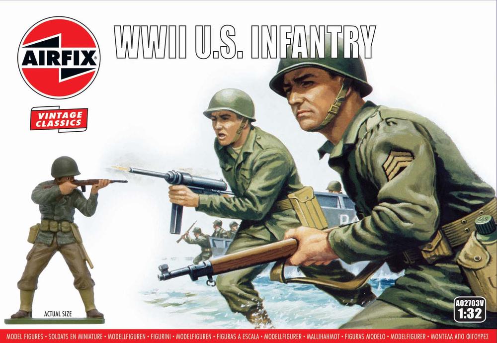 Vintage Classics WWII U.S. Infantry Figure, 1:32 Scale, 5055286686931