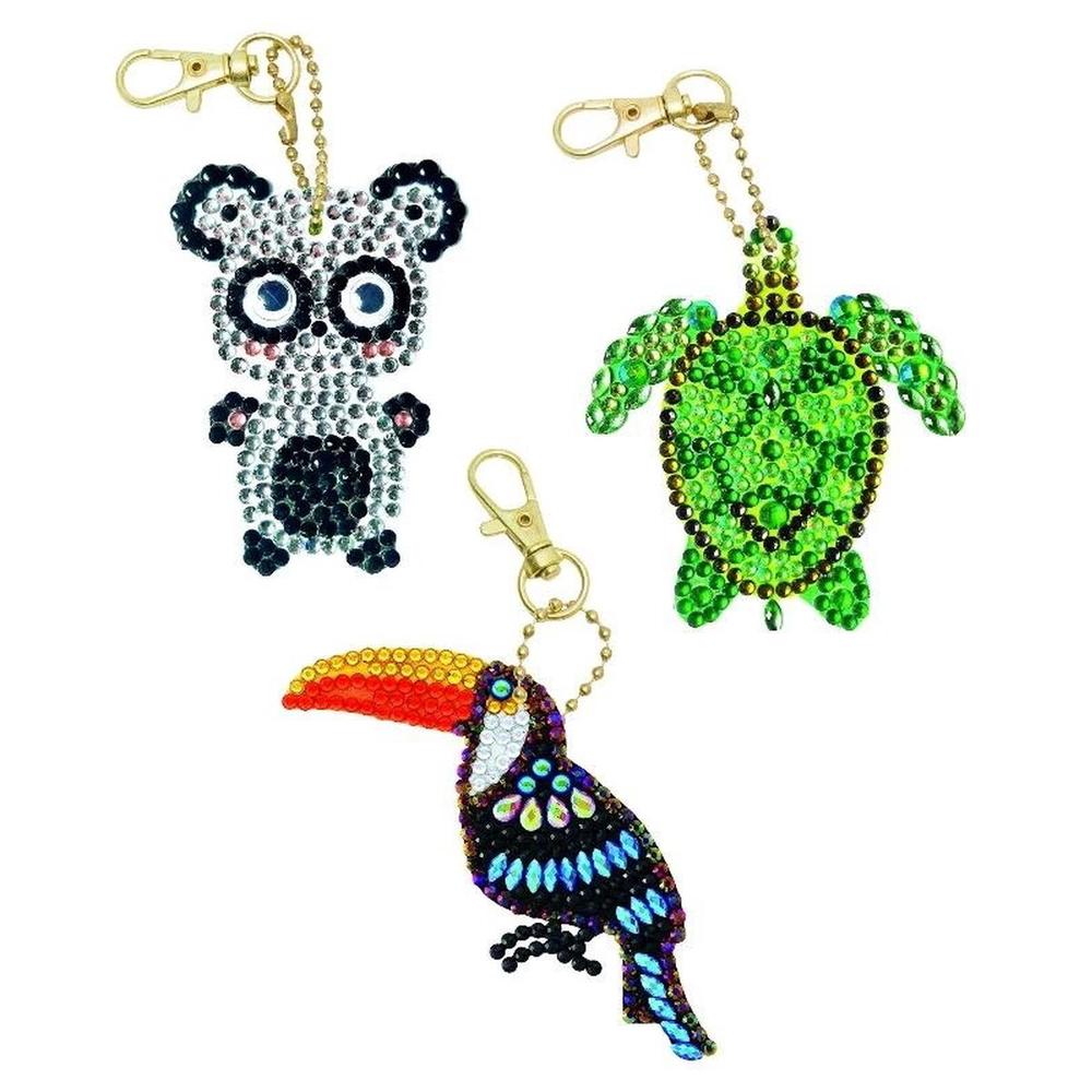 Craft Buddy Exotic Animals Keyring Kit, 5055865489090