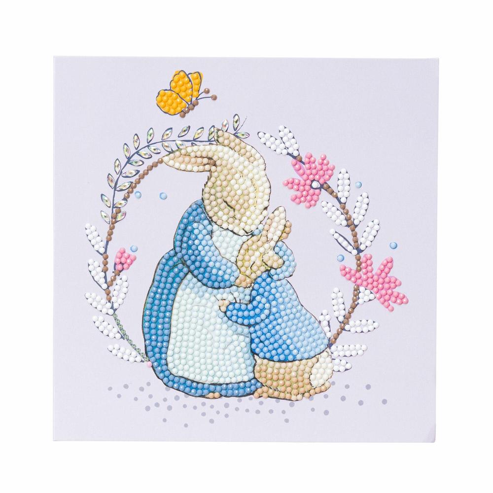 Craft Buddy Peter Rabbit And Mum Card Kit - 18x18cm, 5055865497446