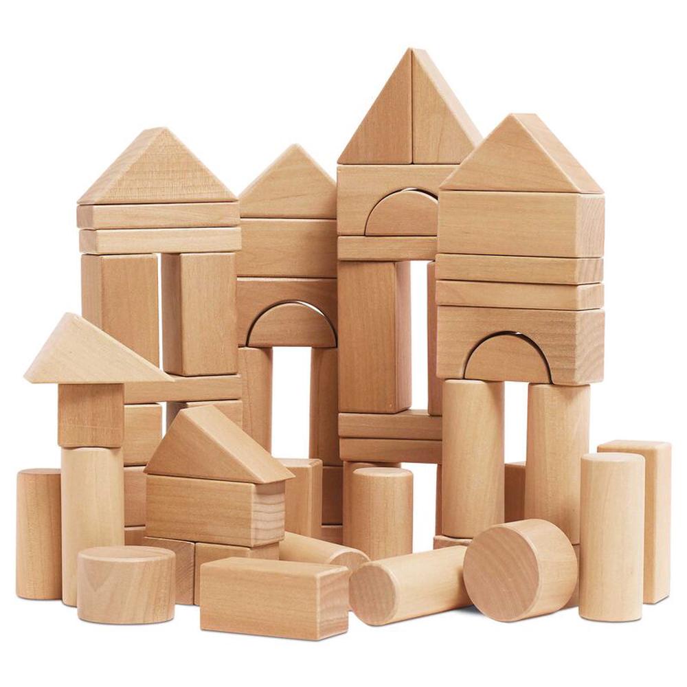 Le Toy Van Natural Wood Building Blocks, 5056332150000