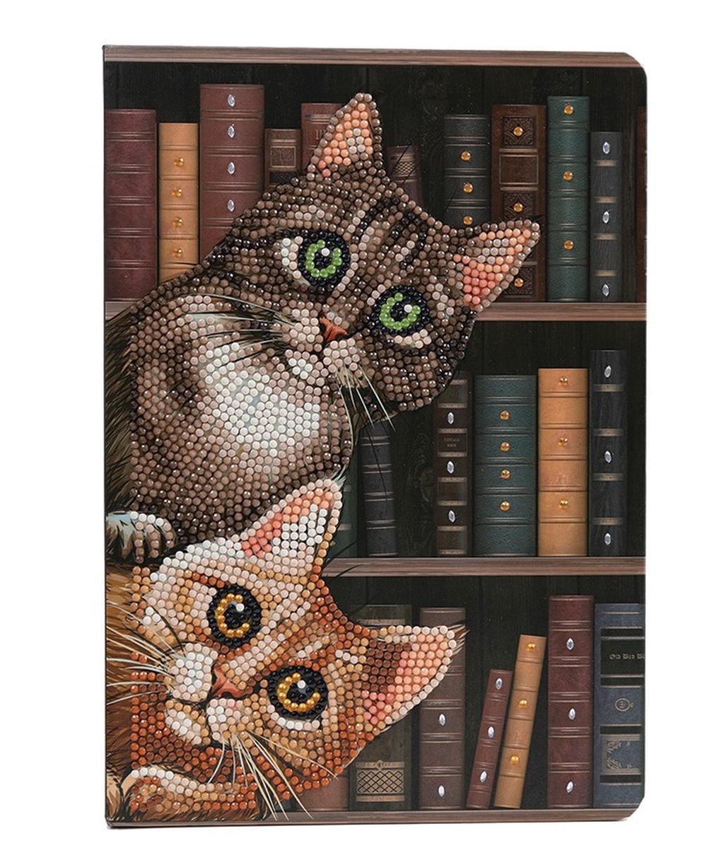 Craft Buddy Cats in the Library Notebook - 18x26cm, 5056588601769