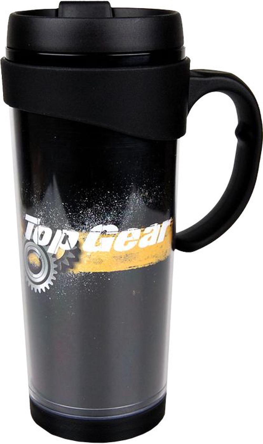 Half Moon Bay Top Gear - Black And Yellow Gears Travel Mug, 5060021934499