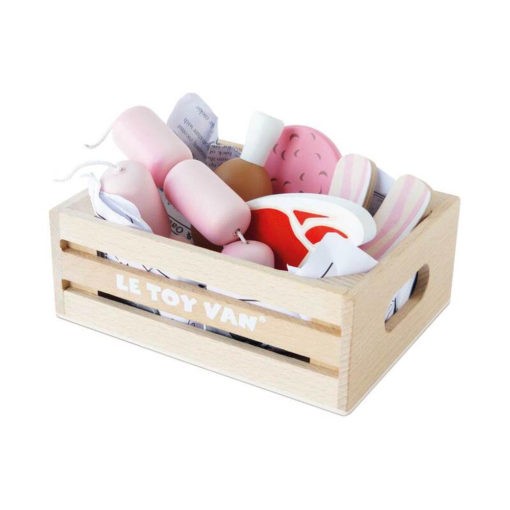 Butchers Meat Wooden Market Crate, 7 Pieces, 5060023411899
