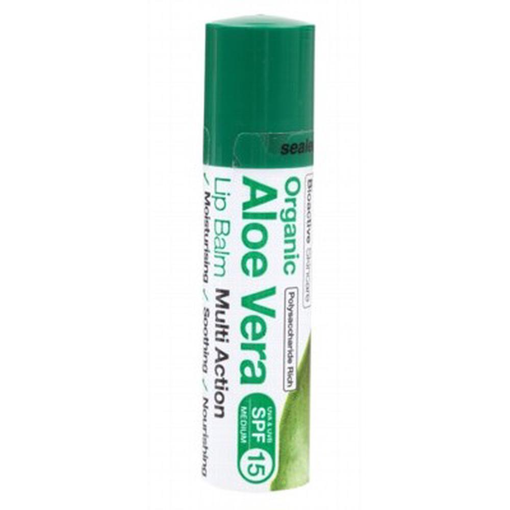 Lip Balm SPF 15 Organic (Aloe Vera) - 5.7mL, 5060176670303