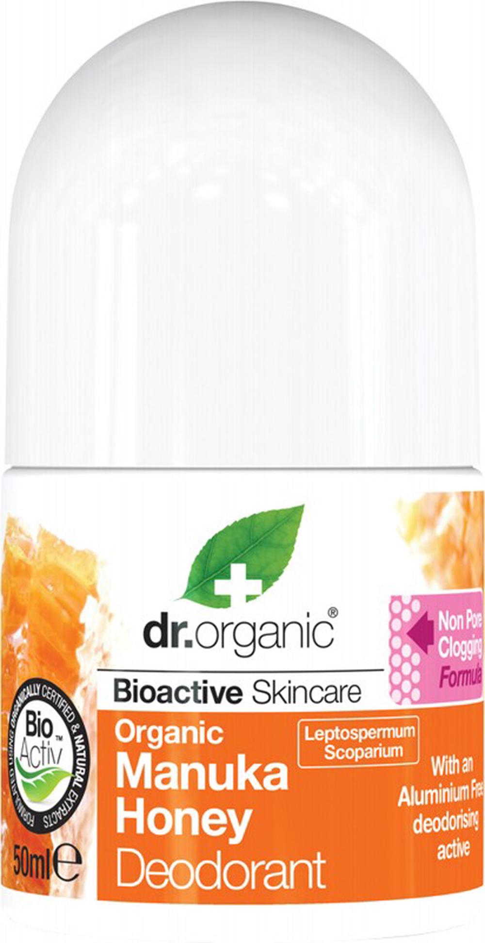 Deodorant Roll-on Organic (Manuka Honey) - 50mL, 5060176671447