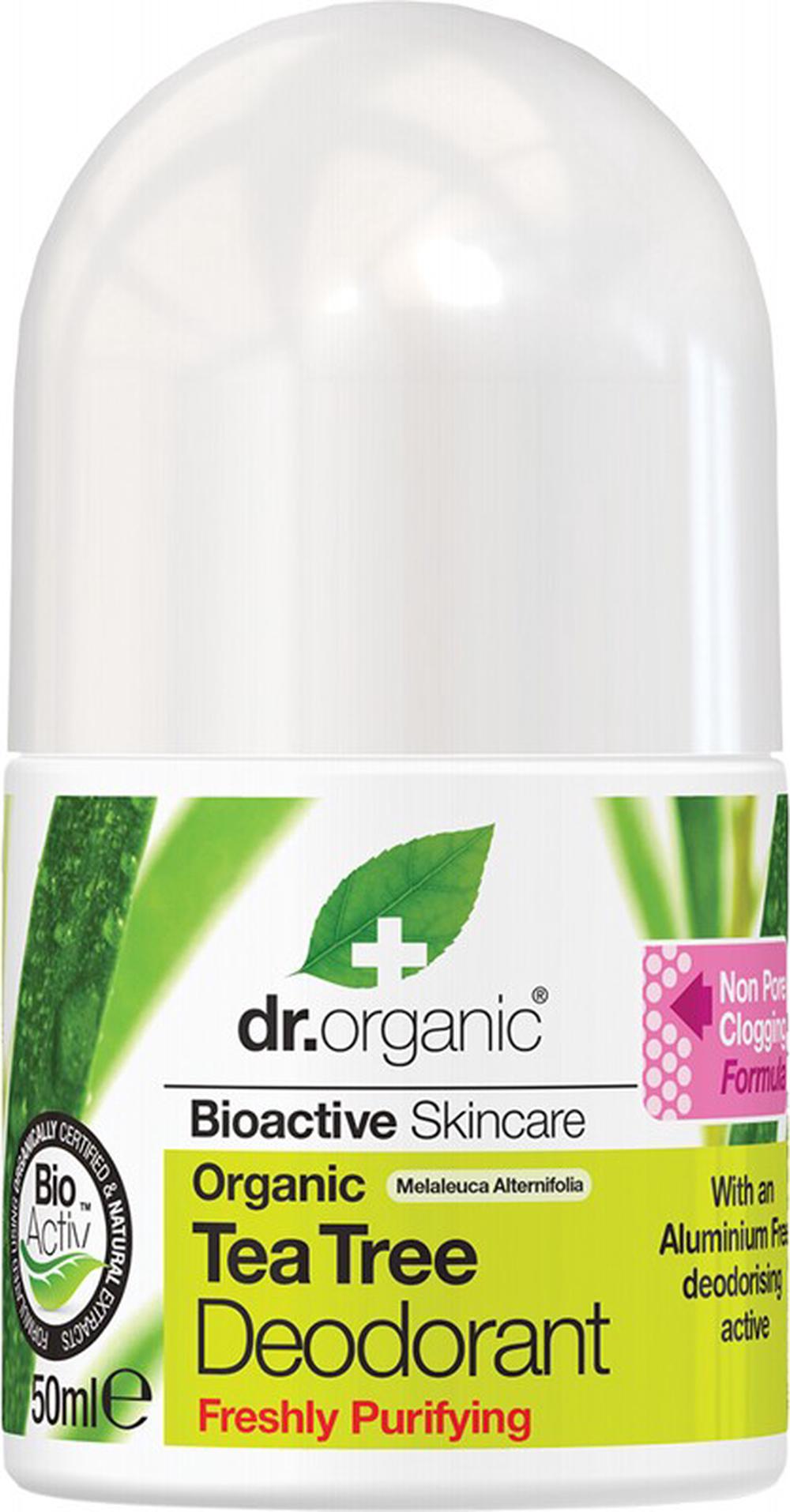 Deodorant Roll-on Organic (Tea Tree) - 50mL, 5060176671508