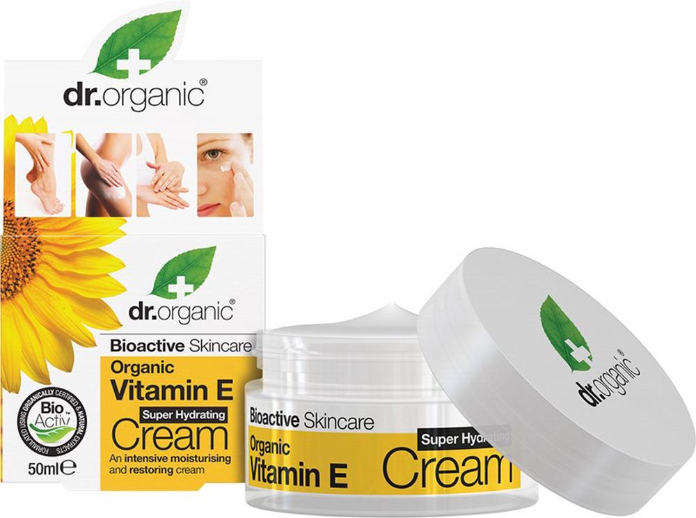 Hydrating Cream Organic Vitamin E - 50mL, 5060176672161
