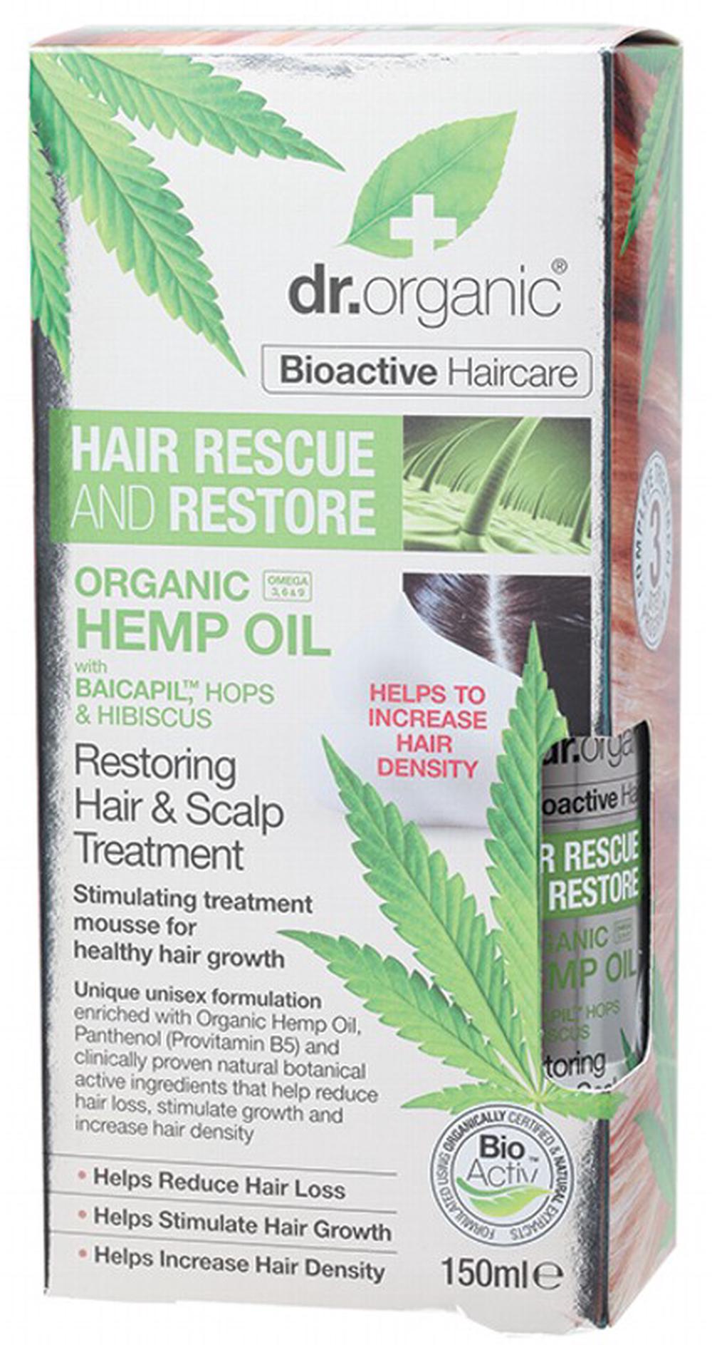 Restoring Hair & Scalp Treatment Organic Hemp Oil - 150mL, 5060391840871