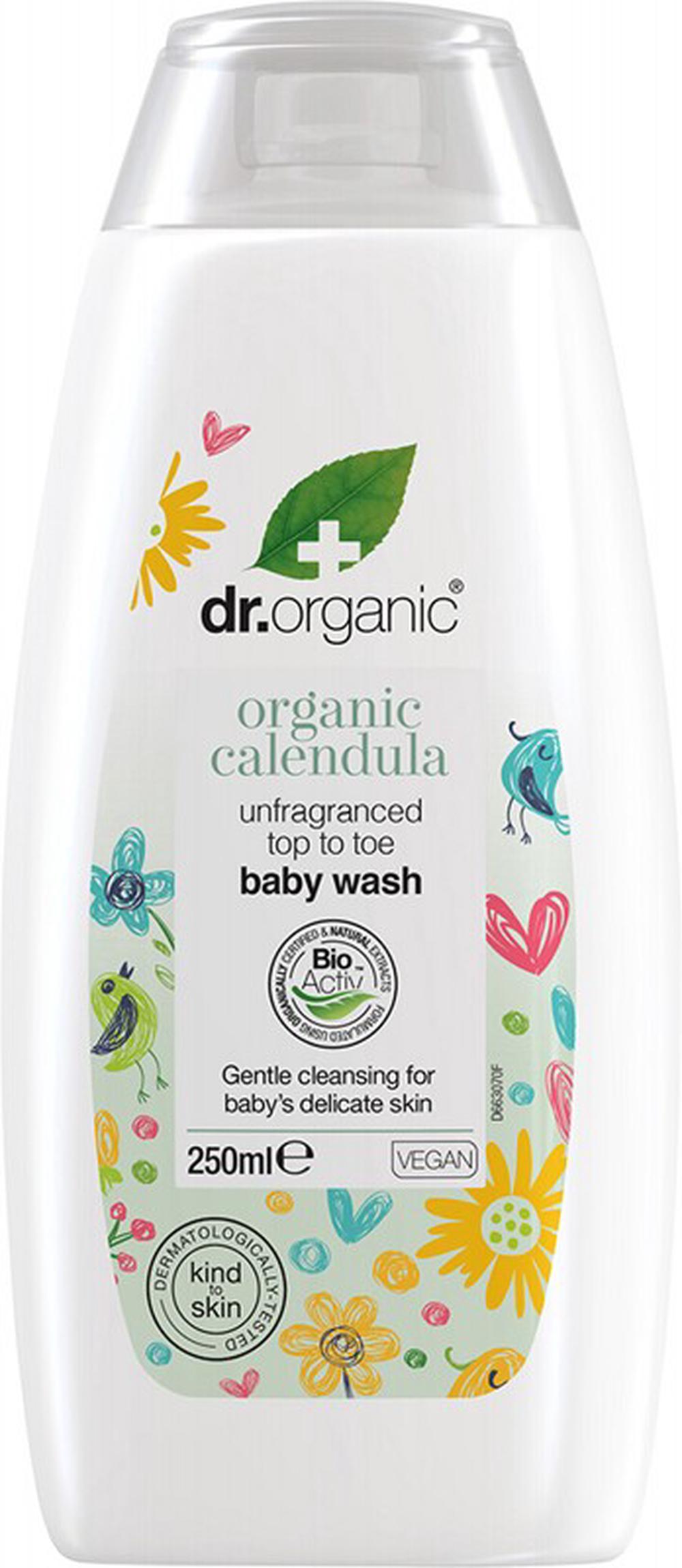 Dr Organic Unfragranced Top To Toe Baby Wash - 250mL, 5060391846965