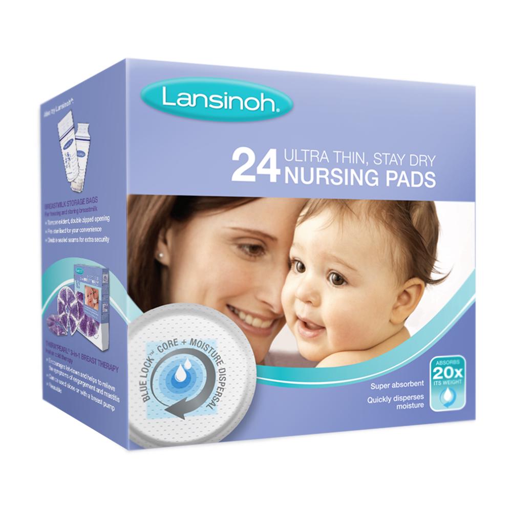 Lansinoh Disposable Nursing Pads (24 pack) - Breast pads & nipple  protectors - Feeding