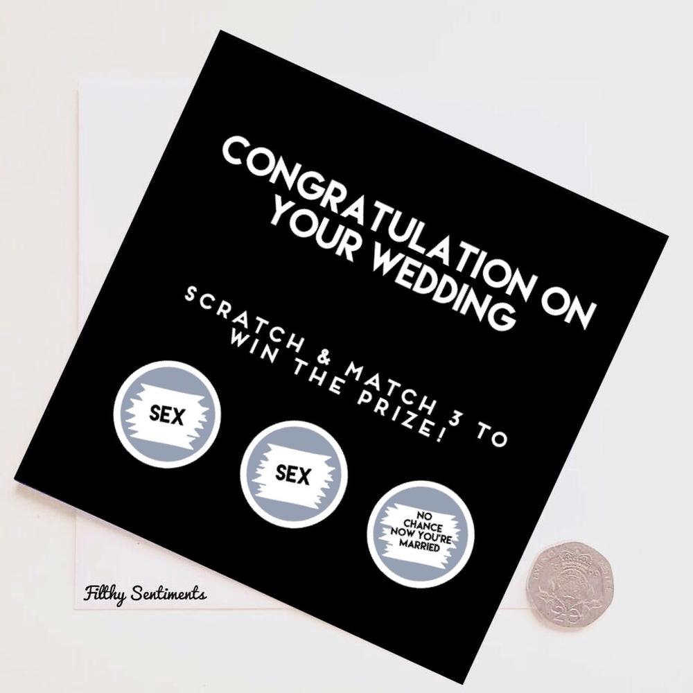 Filthy Sentiments Congratulations - Marriage/No Sex Scratch Card