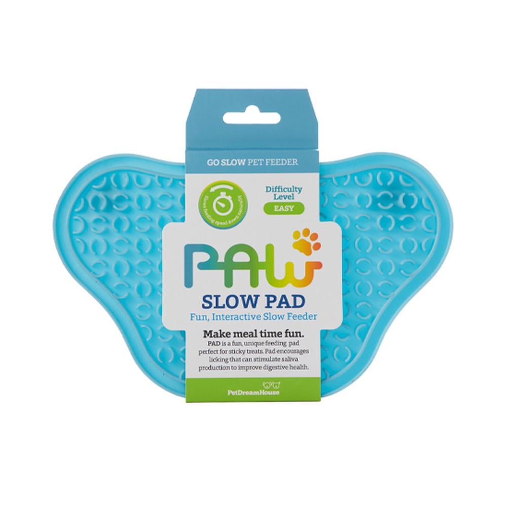 Pet DreamHouse PAW Lick Pad Slow Feeder & Anti-Anxiety Food Mat (Blue ...