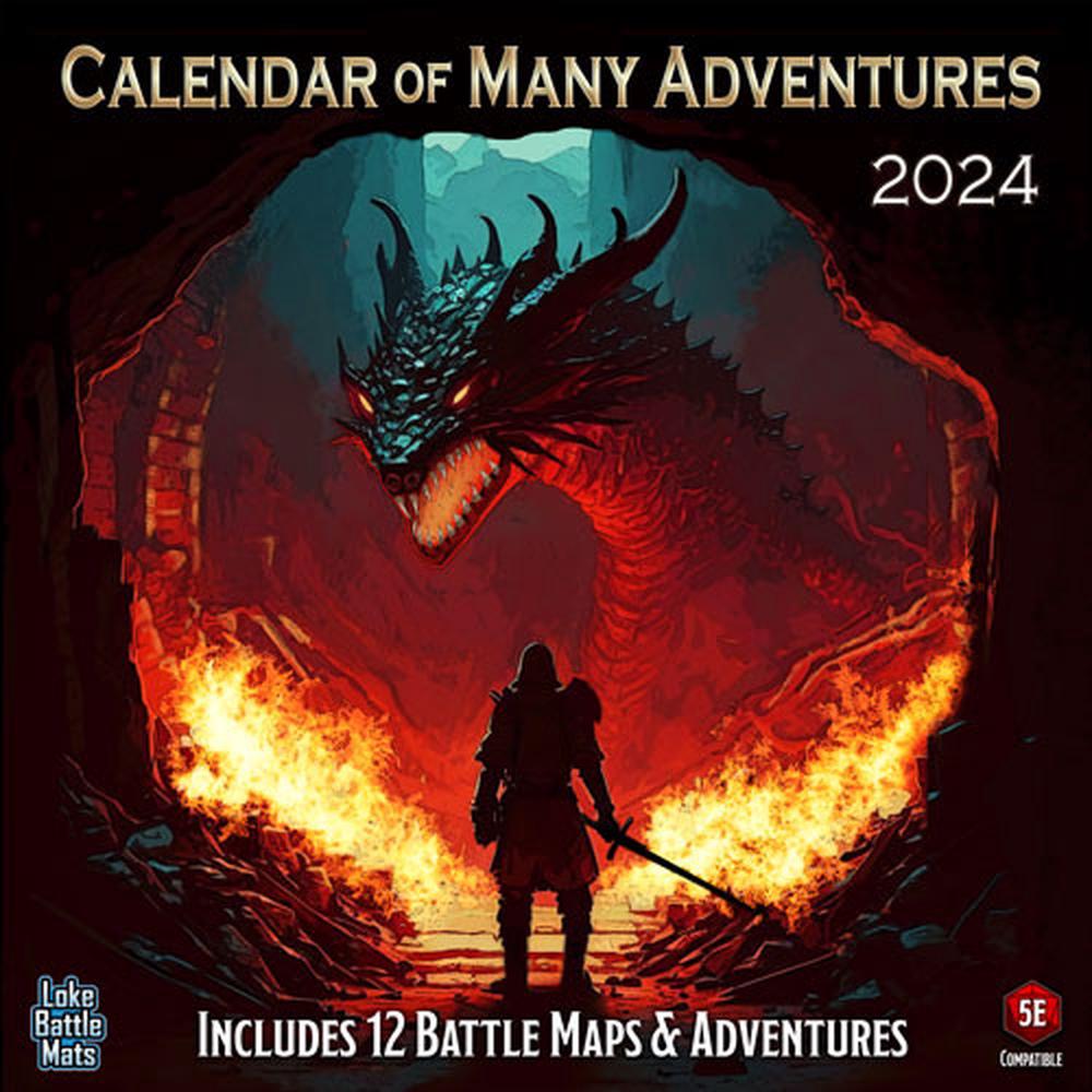 Loke BattleMats Calendar of Many Adventures 2024, 5060703680515
