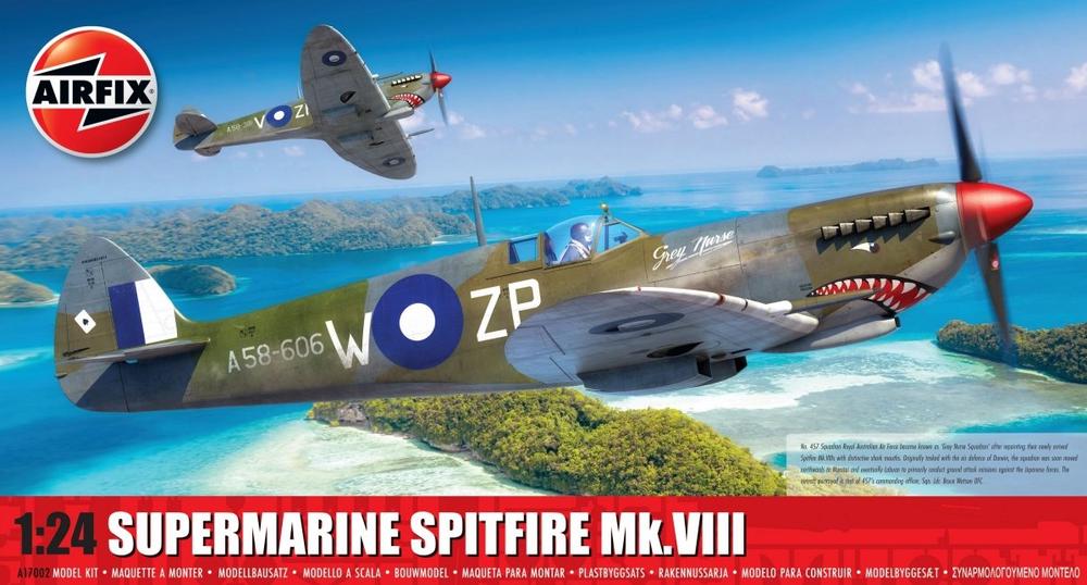Airfix Supermarine Spitfire MK VIII A17002 1:24, 5063129028695