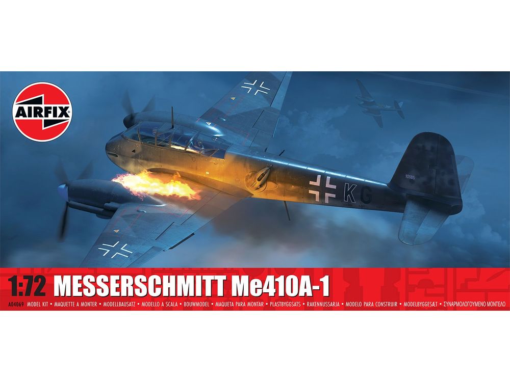 Airfix Messerschmitt Me 410A-1 1:72 Scale Heavy Fighter Aircraft Model Kit by Airfix - ISBN: 5063129031305