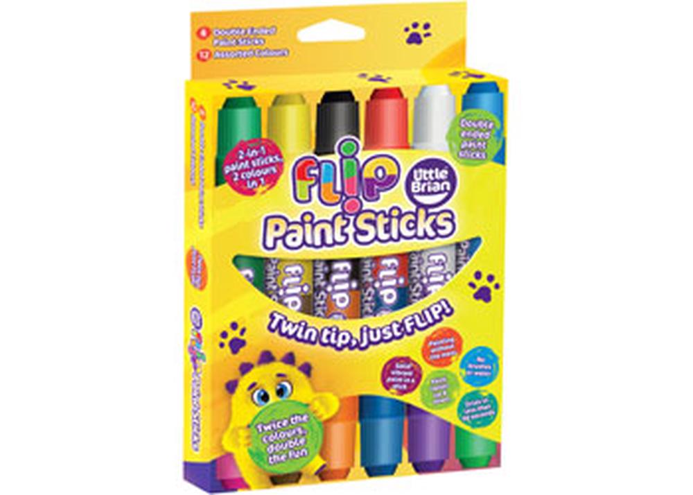 Little Brian Paint Sticks Flip Paint Sticks, 6 Pack, 5065020124063