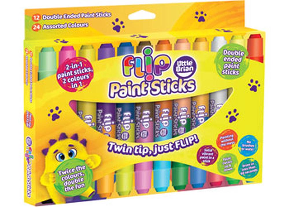 Little Brian Paint Sticks Flip Paint Sticks, 12 Pack, 5065020124094