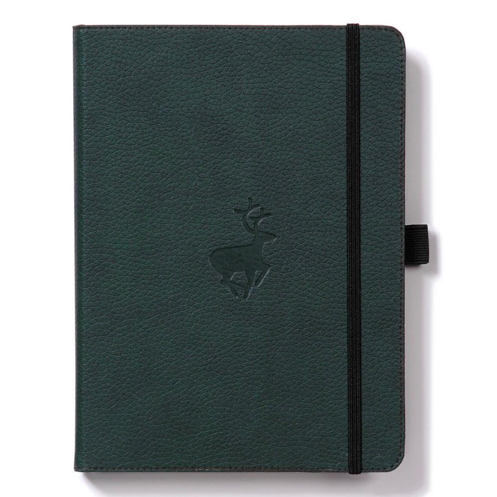 Dingbats* Wildlife A5+ Green Deer Notebook - Plain, 5285003136283