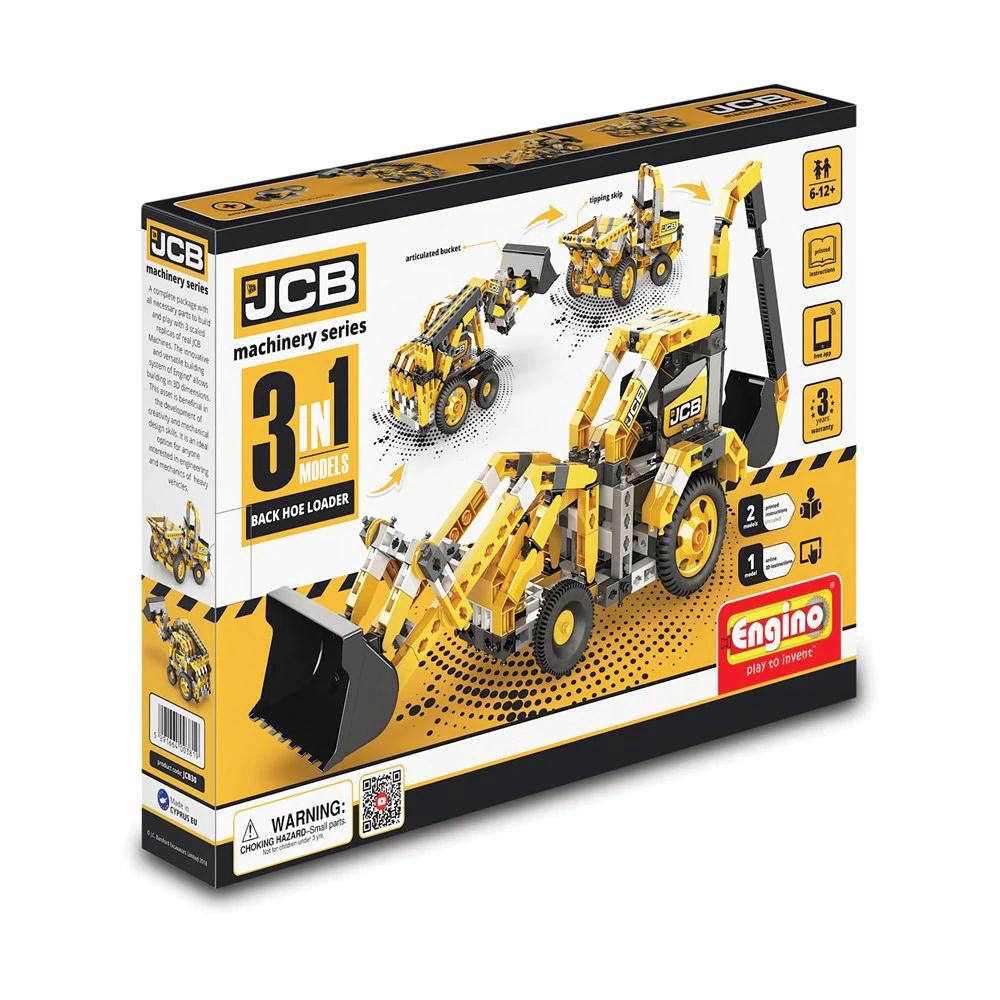 Engino Backhoe Loader 3-In-1 Model Kit, 5291664017250