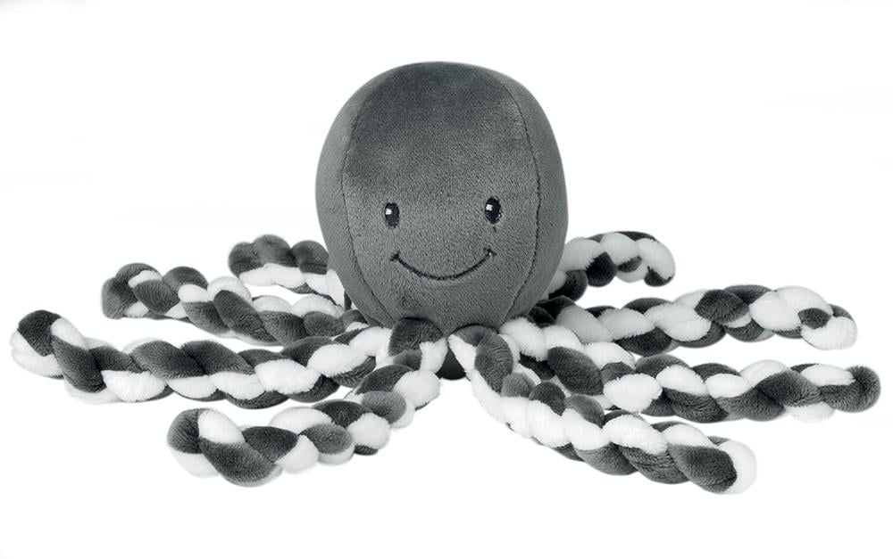 grey and white octopus plush