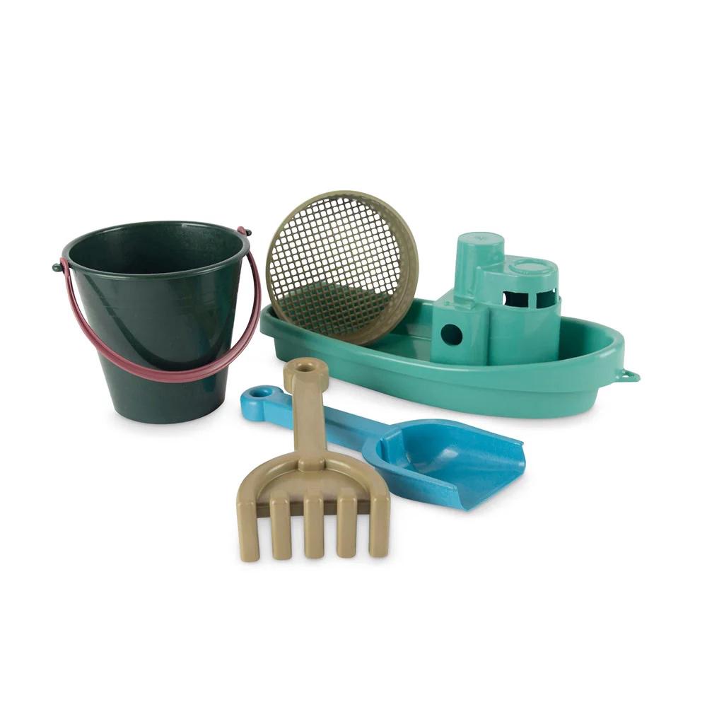 Dantoy Blue Marine Toys - Boat & Sand Set with Cotton Net, 5701217049404