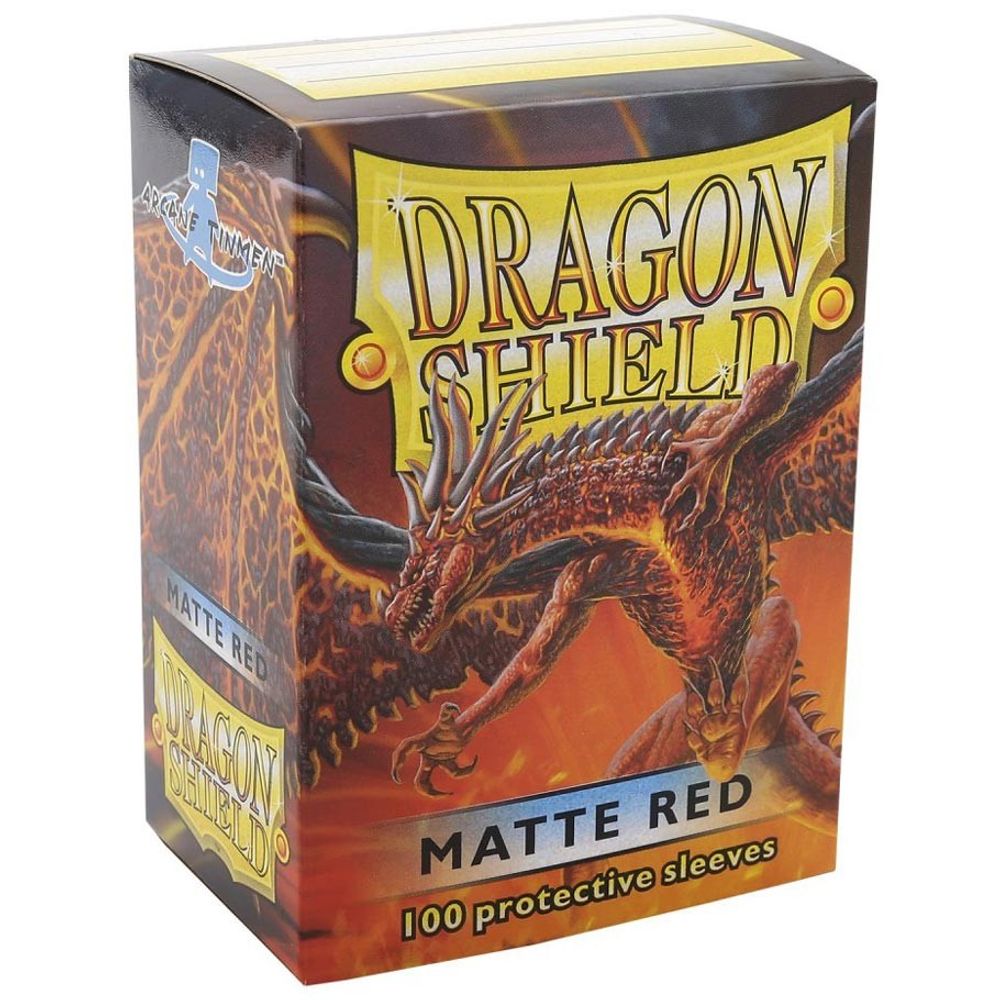 Arcane Tinmen Dragon Shield 100 Fundas Exteriores Transparentes Mate, Protección Extra Para Cartas De Tamaño Estándar Fundas Exteriores Dragon Shield Mate