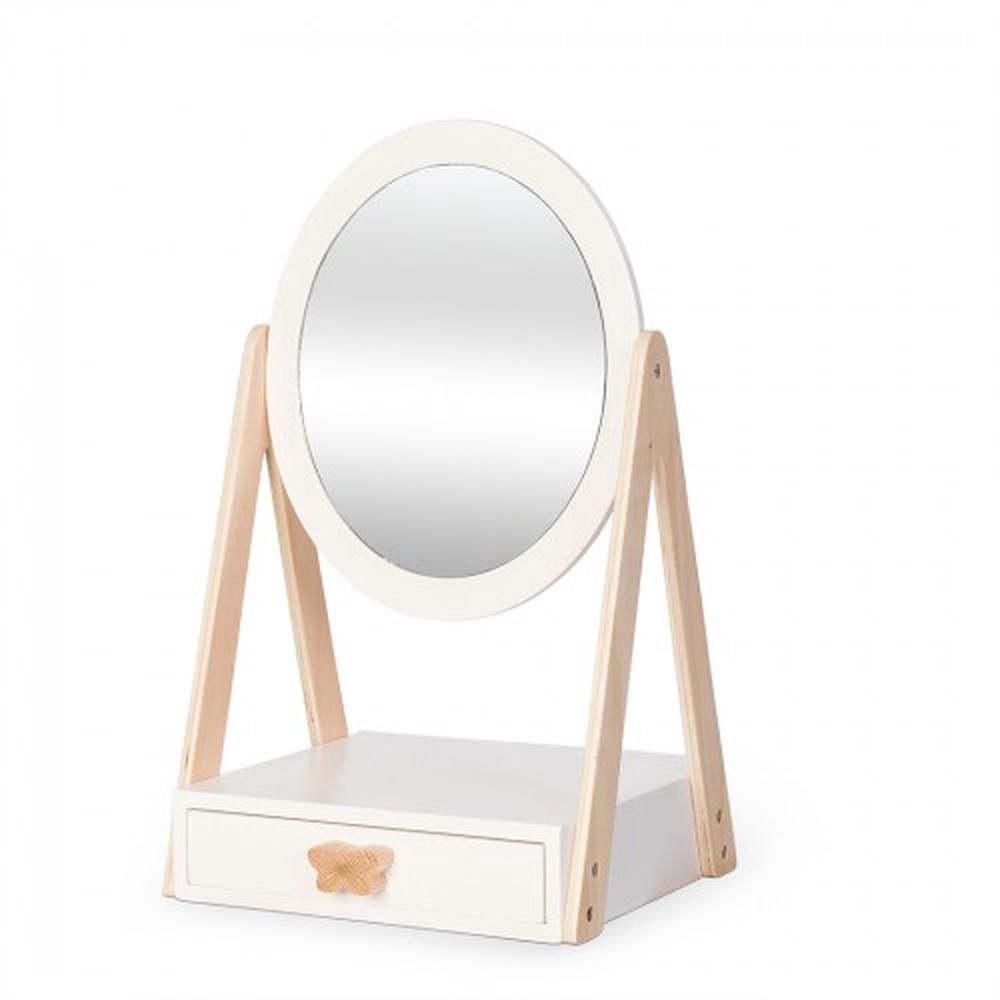 Wooden Role Play Table Mirror with Drawer, 5706798841928