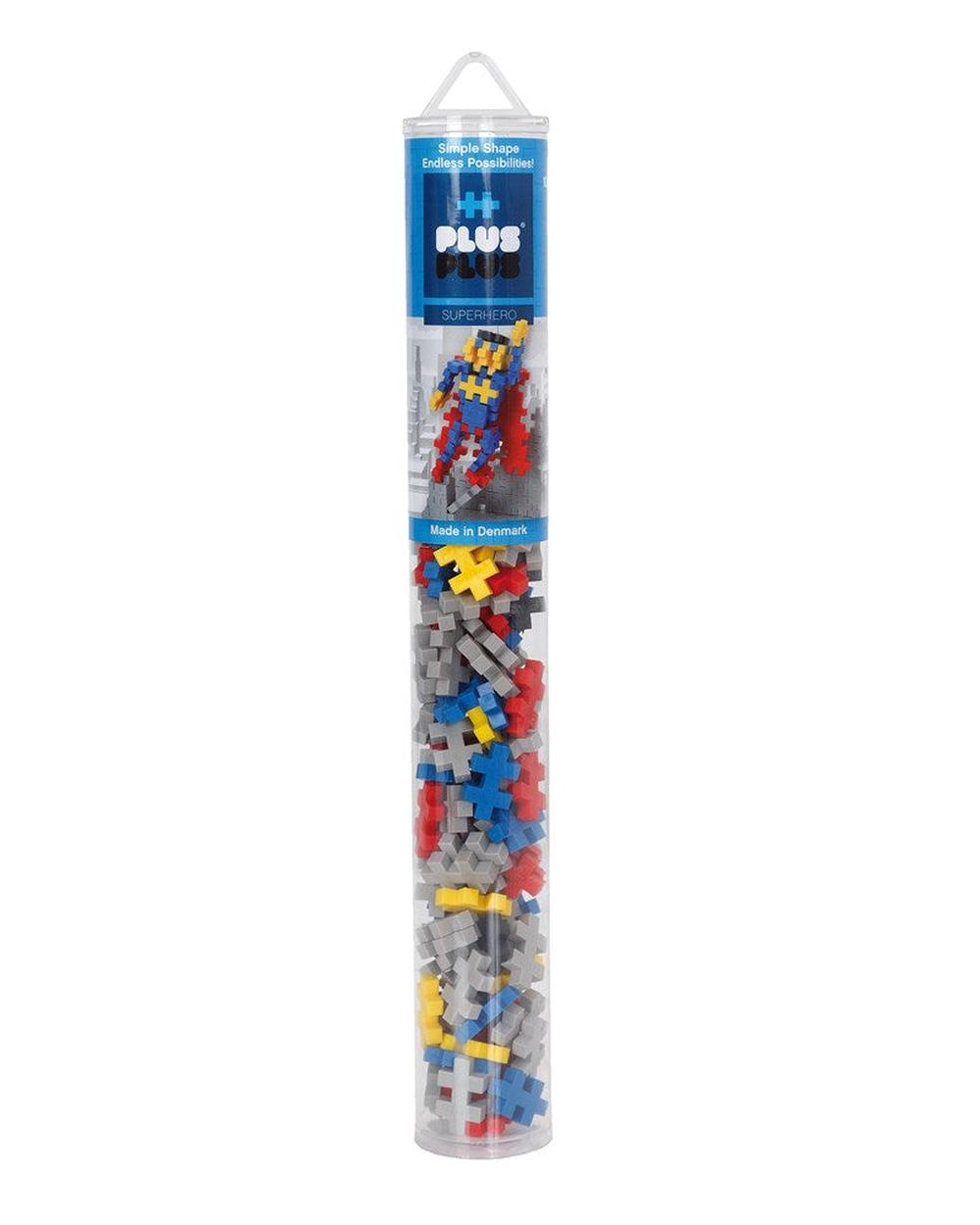 Plus-Plus Construction Kit in Tube, 100 Piece - Superhero, 5710409103374