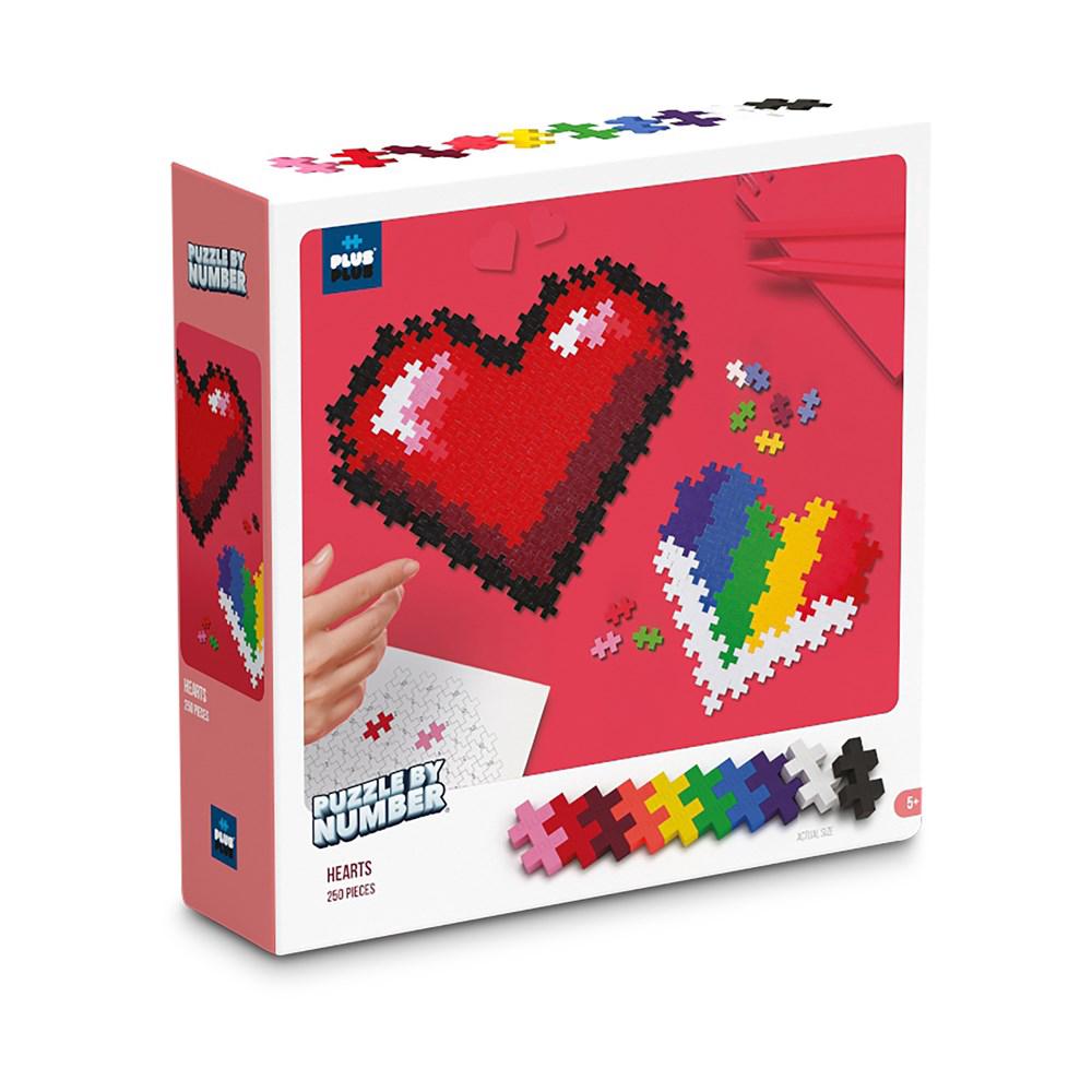 Plus-Plus Puzzle by Number, 250 Piece - Hearts, 5710409106900