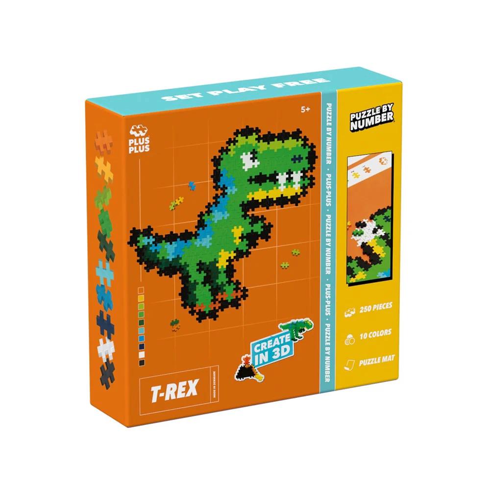Plus-Plus Puzzle By Number - T-Rex, 250pcs, 5710409110433