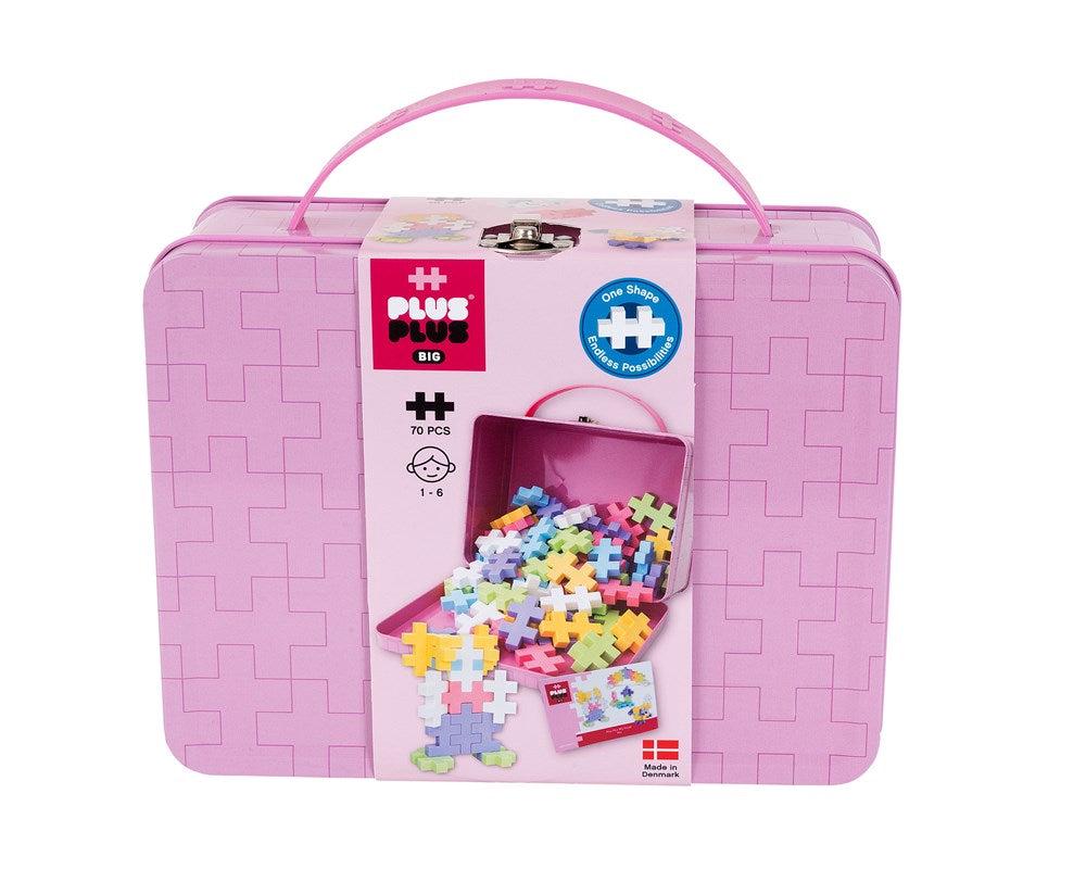 Plus-Plus Big Construction Kit in Metal Suitcase (Pastel Colour), 5710409200813