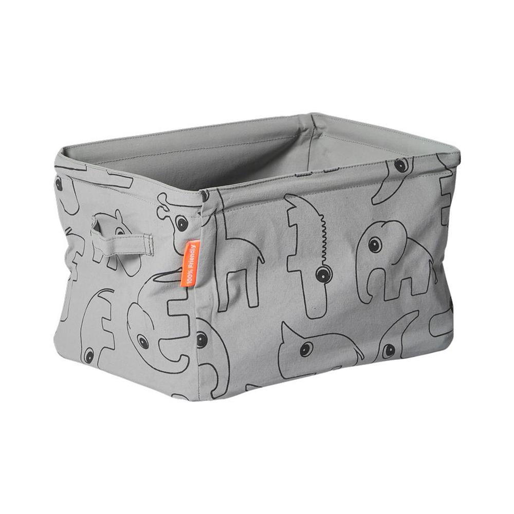 Done by Deer Double Sided Soft Storage Basket (Grey) Buy online at