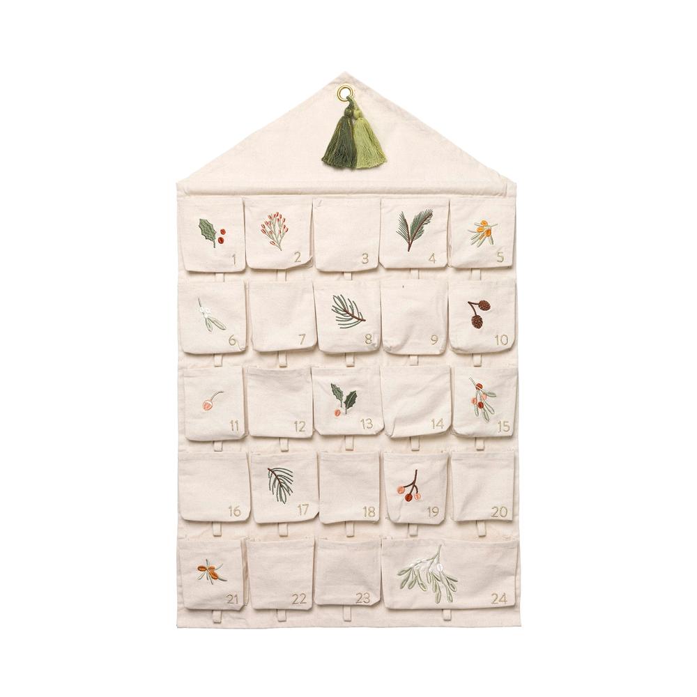 Wall Calendar (Yule Greens Embroidery-Natural) - 82cm, 5713034214569