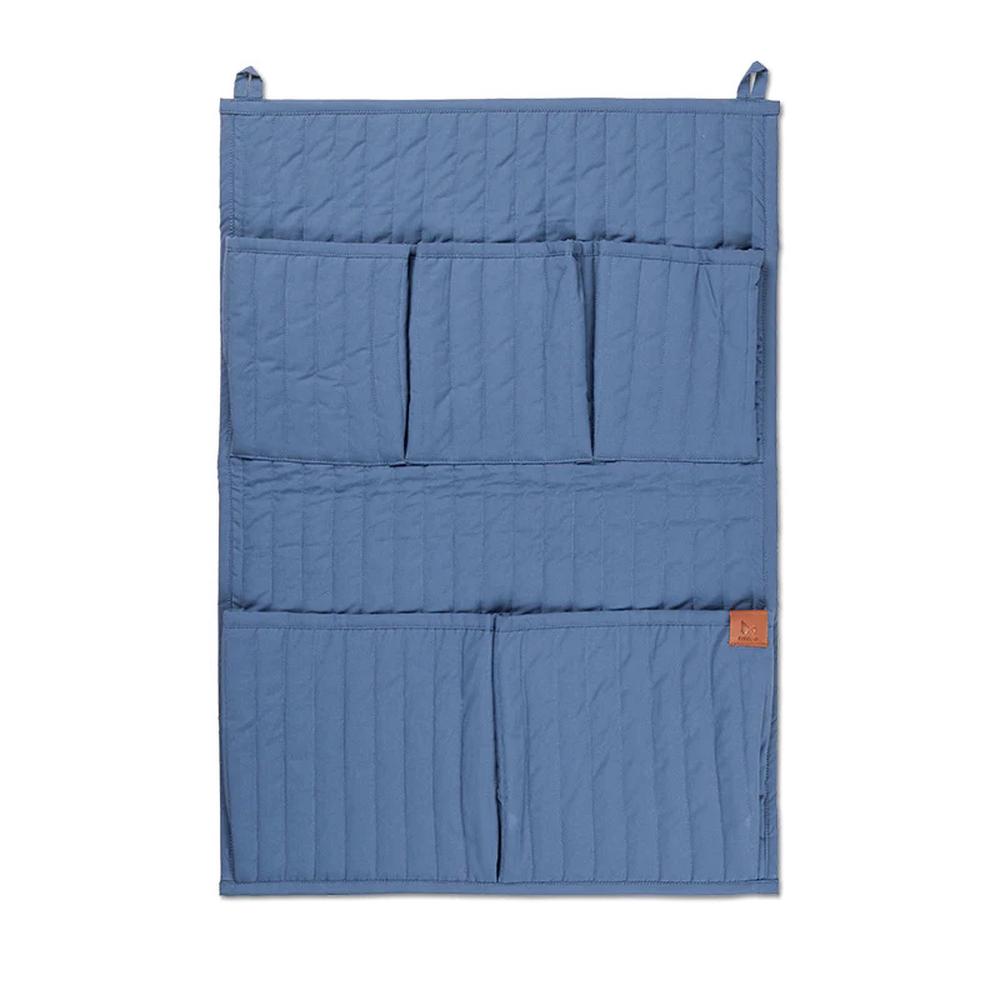 Fabelab Quilted Crib or Wall Pocket Storage (Vintage Blue) - Large, 5713034224285