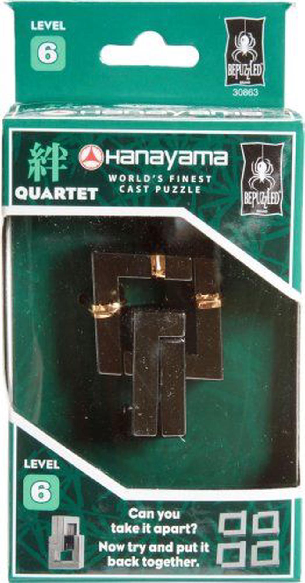 Bepuzzled Quartet Hanayama Cast Metal Brain Teaser Puzzle Level 6 Buy Online At The Nile