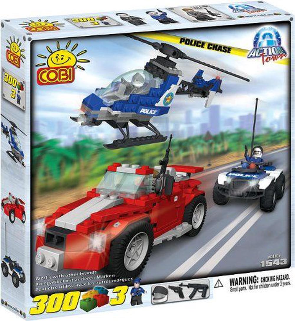 COBI Action Town - 300 Piece Police Chase Construction Set, 5902251015435