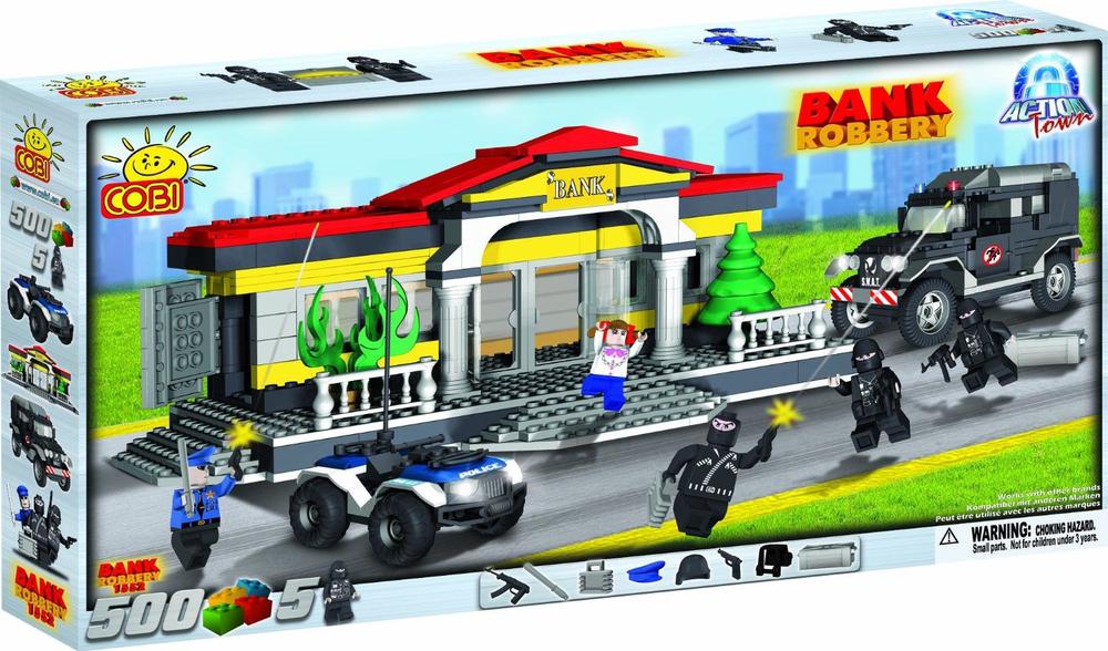 COBI Action Town - 500 Piece Bank Robbery Construction Set, 5902251015527