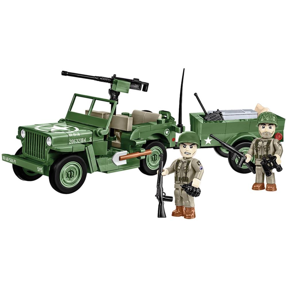 WW2 - Willys MB & Trailer, 200 Pieces, 5902251022976