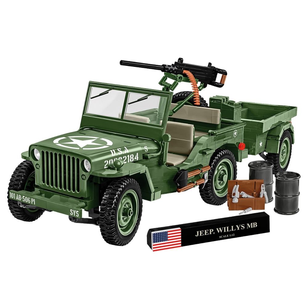 Cobi WW2 - Willys MB + Trailer Exclusive, 1580 Pieces by Cobi - ISBN: 5902251028046