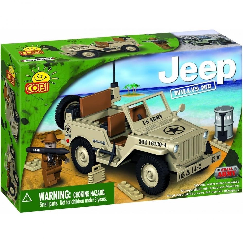 Small Army Vehicle ~ Willys MB Desert Jeep 100 Piece Block Set #NEW COBI 