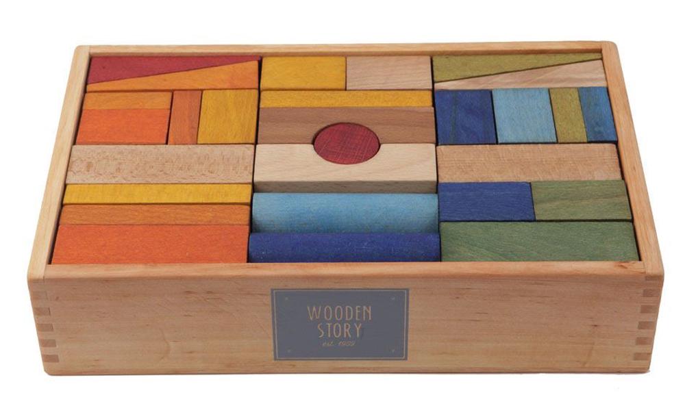 Wooden Story Blocks Rainbow 63 Pieces Buy online at The Nile