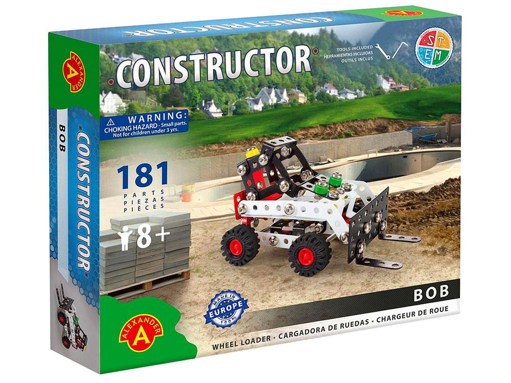 Alexander Toys Constructor: Bob Wheel Loader Model Toy, 181 Piece, 5906018016420