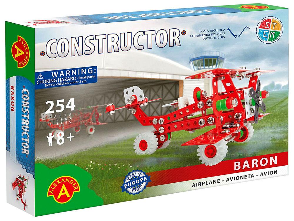 Alexander Toys Constructor: Red Baron Aeroplane Model Toy, 254 Piece, 5906018016550